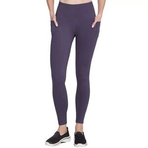 Skechers Womens GoWalk Athletic Purple Ankle Length Leggings Size Lg - Like New
